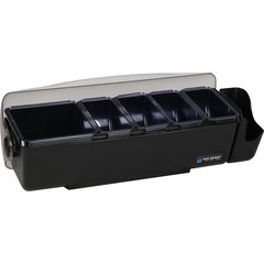 BD4005E Dome® Garnish Center - 8 Pint - 5 Tray  - Black