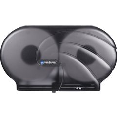 R4090TBK Oceans® Twin Jumbo Bath Tissue Dispenser, 3.25" core, Black Pearl 9" - Black
