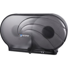 R4090TBK Oceans® Twin Jumbo Bath Tissue Dispenser, 3.25" core, Black Pearl 9" - Black