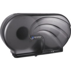 R4090TBK Oceans® Twin Jumbo Bath Tissue Dispenser, 3.25" core, Black Pearl 9" - Black
