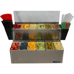 B6766L EZ-Chill™ Garnish Centers - 12 Pint  - Stainless Steel