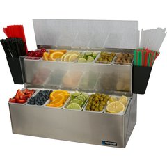 B6766L EZ-Chill™ Garnish Centers - 12 Pint  - Stainless Steel