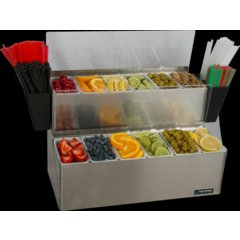 B6766L EZ-Chill™ Garnish Centers - 12 Pint  - Stainless Steel