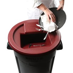 KA3244 KatchAll Magnetic Flatware Retriever Trash Can Lid  - Burgundy