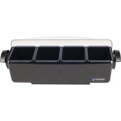 BD4004 The Dome® Condiment Center - 12 Pint - 4 Tray  - Black