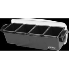 BD4004 The Dome® Condiment Center - 12 Pint - 4 Tray  - Black