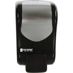 S970BKSS Summit Rely® Manual Soap & Sanitizer Dispenser, Liquid & Lotion, 900 mL, Black/Stainless Steel  - Stainless Steel