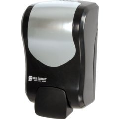 S970BKSS Summit Rely® Manual Soap & Sanitizer Dispenser, Liquid & Lotion, 900 mL, Black/Stainless Steel  - Stainless Steel