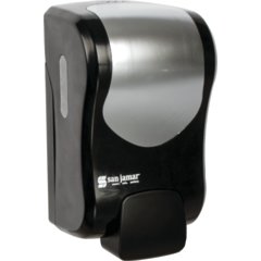S970BKSS Summit Rely® Manual Soap & Sanitizer Dispenser, Liquid & Lotion, 900 mL, Black/Stainless Steel  - Stainless Steel