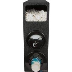 L22CS2951BK Sentry Beverage, Lid & Straw 3-Slot Dispenser Cabinet - Black  - Black