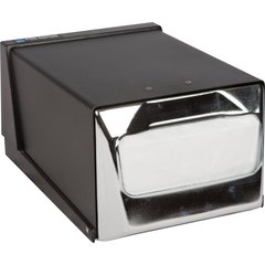 H3001BKC Classic Countertop Napkin Dispenser, Fullfold, 300 Napkin, Chrome/Black  - Black