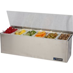 B6186L EZ-Chill™ Garnish Centers - 6 Pint  - Stainless Steel