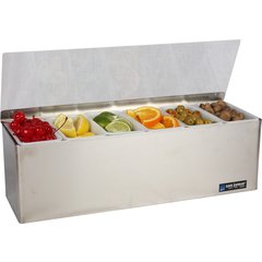 B6186L EZ-Chill™ Garnish Centers - 6 Pint  - Stainless Steel