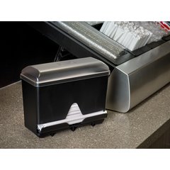 ST250 Junior Bulk Straw Dispenser 250 Count  5" x 10.5" x 8.75"- Black - Black