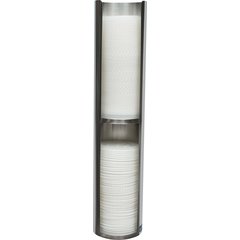 L3502 Wall-Mount Lid Dispenser - 24-46 oz. - Double Lid  - Silver