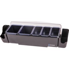 BD4023S Dome® Garnish Center - 9 Pint - 5 Tray  - Black