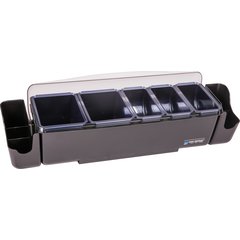 BD4023S Dome® Garnish Center - 9 Pint - 5 Tray  - Black