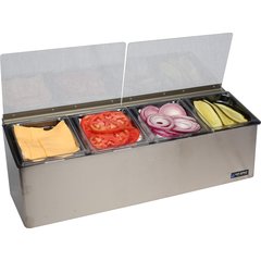 FP8244FL EZ-Chill™ Self-Service Center - 4, 1/6 Pans  - Stainless Steel