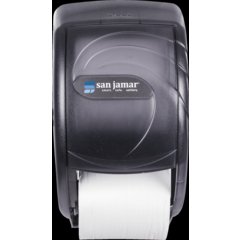 R3590TBK Oceans® Duett Standard Bath Tissue Dispenser, 1.6" core, Black Pearl  - Black