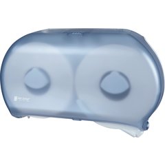R4000TBL Classic Twin 9" Jumbo Bath Tissue Dispenser, 3.25" core, Arctic Blue  - Blue