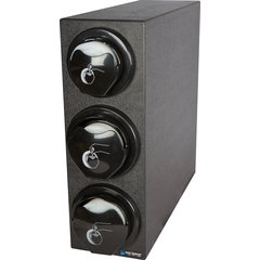 L2923BK EZ-Fit® Lid Dispenser L2200C (1) and L2400C (2) Trim Rings Cabinet - Black  - Black