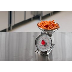 SCDLB2 DIAL SCALE WITH BOWL 2 LB / 1 KG.  - Chrome