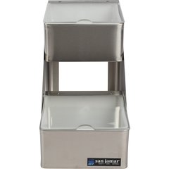 B4702INL Condiment Center with Notched Lid - 2 Quart  - Stainless Steel