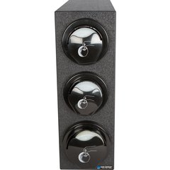 L2913BK EZ-Fit® Lid Dispenser L2200C (2) and L2400C (1) Trim Rings Cabinet - Black  - Black