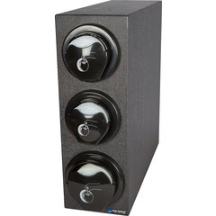 L2913BK EZ-Fit® Lid Dispenser L2200C (2) and L2400C (1) Trim Rings Cabinet - Black  - Black