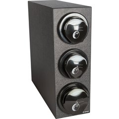 L2913BK EZ-Fit® Lid Dispenser L2200C (2) and L2400C (1) Trim Rings Cabinet - Black  - Black