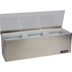 B6183L EZ-Chill™ Garnish Centers - 3 Quart  - Stainless Steel