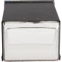 H3001CLBK Classic Countertop Napkin Dispenser, Fullfold, 300 Napkin, Clear/Black  - Black