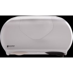 R4070SS Summit Twin 9" Jumbo Bath Tissue Dispenser, 3.25" core, Stainless Steel  - Stainless Steel
