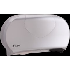 R4070SS Summit Twin 9" Jumbo Bath Tissue Dispenser, 3.25" core, Stainless Steel  - Stainless Steel