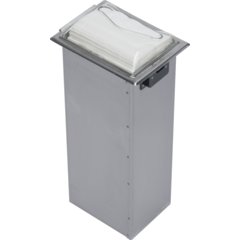 H2005CLSS Classic In-Counter Napkin Dispenser, Fullfold Control Face, 750 Napkin, Chrome  - Clear
