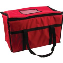 FC2212-RD San Jamar Nylon Insulated Food Delivery Bag 22" x 12" x 12"  - Red