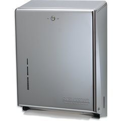 T1900XC Metal 500 Multifold/300 C-Fold Towel Dispenser, Chrome - Chrome