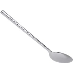 60200 Terra™ Solid Serving Spoon 12" - Hammered Mirror Finish - Stainless Steel