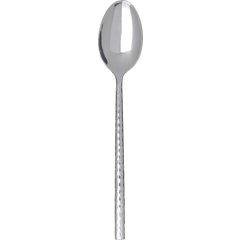 60200 Terra™ Solid Serving Spoon 12" - Hammered Mirror Finish - Stainless Steel