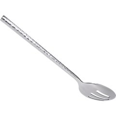 60201 Terra™ Slotted Serving Spoon 12" - Hammered Mirror Finish - Stainless Steel