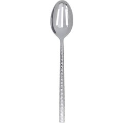 60201 Terra™ Slotted Serving Spoon 12" - Hammered Mirror Finish - Stainless Steel