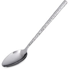 60205 Terra™ Solid Spoon 10" - Hammered Mirror Finish - Stainless Steel