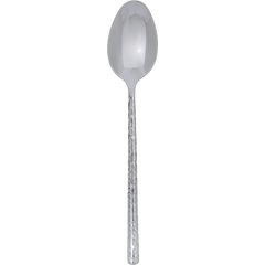 60205 Terra™ Solid Spoon 10" - Hammered Mirror Finish - Stainless Steel