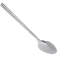 60206 Terra™ Solid Spoon 9.5" - Hammered Mirror Finish - Stainless Steel