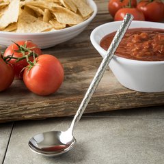 60208 Terra™ Ladle 9.5" - 1 oz - Hammered Mirror Finish - Stainless Steel