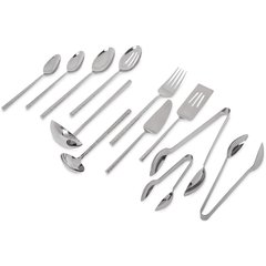 60200 Terra™ Solid Serving Spoon 12" - Hammered Mirror Finish - Stainless Steel