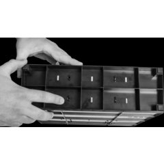 PCL3ADJ Portion Cup & Lid Organizer - Adjustable  - Black