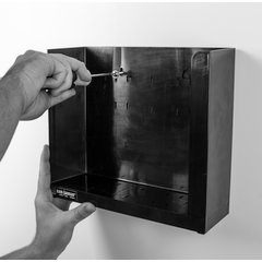 PCL3ADJ Portion Cup & Lid Organizer - Adjustable  - Black