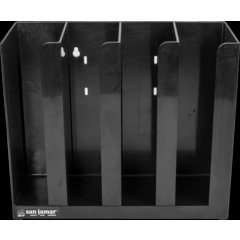 PCL3ADJ Portion Cup & Lid Organizer - Adjustable  - Black