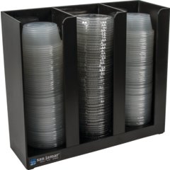 PCL3ADJ Portion Cup & Lid Organizer - Adjustable  - Black